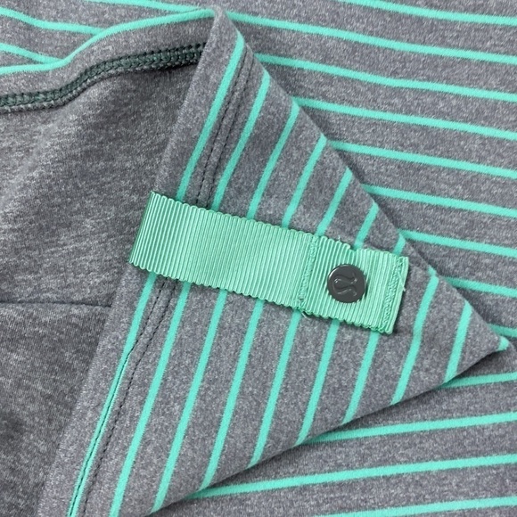 Lululemon Vinyasa Scarf *Rulu Classic Stripe Mint Moment Black - Picture 3 of 4